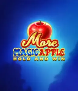 Enter the magical realm of the More Magic Apple slot game by 3 Oaks Gaming, highlighting a luminous red apple against a vivid blue background. This graphic captures the game's theme of enchantment and wonder. Ideal for those enchanted by fairy-tale slots, the vibrant visuals and appealing artwork draw players into the game's magical world. 