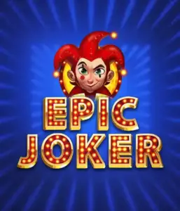 Step into the energetic world of the Epic Joker game by Relax Gaming, featuring a cheerful joker with a bright red hairstyle amid a luminous blue background. This graphic portrays the joy and humor of classic slots, ideal for players who enjoy a nostalgic touch, delivering a delightful gaming experience.