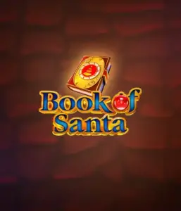 Experience the festive spirit with Book of Santa slot by Endorphina, featuring an elegant golden book adorned with Santa's iconic symbol. This graphic evokes the magic and mystery of Christmas, set against a cozy red background. Perfect for holiday season gaming, delivering a captivating adventure. 